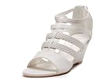 Reneeze AMY 1 Womens Mid Heels Wedges Sandals White 41YQSmfrlmL. SL160 Reneeze AMY 1 Womens Mid Heels Wedges Sandals White
