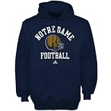 NCAA adidas Notre Dame Fighting Irish Navy Blue Helmet Patch Pullover Hoodie Sweatshirt (Medium)