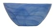 Colorful Recycled Opaque Blue Art Glass Large Salad Bowl 12"D 6"H