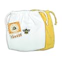 Burt's Bees Baby Bee Cotton Velour Tote Bag White