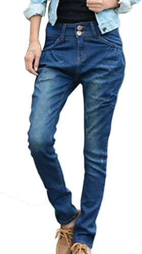Women's Loose Stylish Jeans Straight Long Denim Pants Trousers