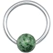 14 Gauge Amazonite Natural Stone BCR - 1/2"