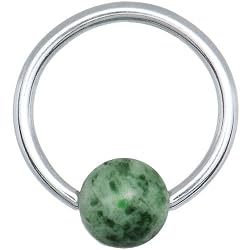 14 Gauge Amazonite Natural Stone BCR - 1/2"