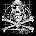 Pirate Skull T-shirt, Death T-shirts, Hardcore Gothic T-shirts