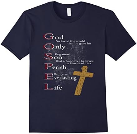 Men's Gospel Christian T-Shirt Men Women Kids 3XL Navy