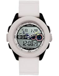 OHSEN YI-AD1215-2 LCD Lady Mens Dual Time Date Digital Sport Quartz Watch White