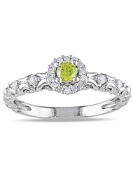 Sterling Silver Yellow and White Diamond Fashion Ring (0.25 cttw, H-I Color, I2-I3 Clarity)