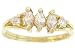 Jewelry : 10k Yellow-gold 5 Stone Diamond Cubic-zirconia Band Size 7
