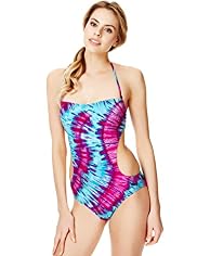Limited Collection Tie Dye Print Bandeau Swimsuit