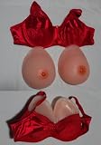 シリコンおっぱい/人工乳房　専用ブラジャー　赤色　95サイズ ブラジャー