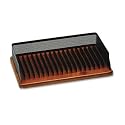 Distinctions Punched Metal & Wood CD Organizer, Black Metal/Cherry Wood (ELD22801)