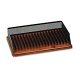 ROLODEX / ROL22801 / Distinctions CD Organizer/Shelf, Rich Cherry Wood/Black Metal / Sold as 1 EA