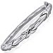 White Gold Hollow Ladies Bangle with X Design