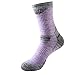Outdoor Socks, 3-Pack Women's Crew Athletic Cushion Hiking Camping Running One Size