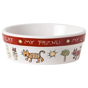 Signature Housewares Color Me Happy Cat Bowl, Extra Small