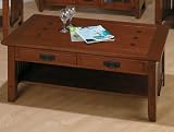 Jofran 036 Series Rectangular Wood Cocktail Table in Brown Mission Oak