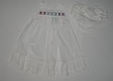 Ralph Lauren Baby Girls Dress with Eyelet and Plaid Ribbon Trim