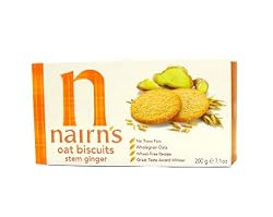 Nairn's Stem Ginger Oat Biscuits, 7.1-Ounce Boxes (Pack of 6)