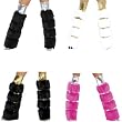J Valentine Fur Stripped Leg Warmer