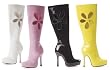 Women's La426-Lovechild 4.5Patent Knee High Retro Gogo Boot With 0.75