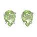 Sterling Silver Genuine Peridot Pear Cut Stud Earring
