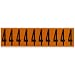 Brady 6570-4,  Outdoor Numbers & Letters , 2 1/4" Height x 7/8" Width, Black on Orange, Legend "4"  (1 per Order)