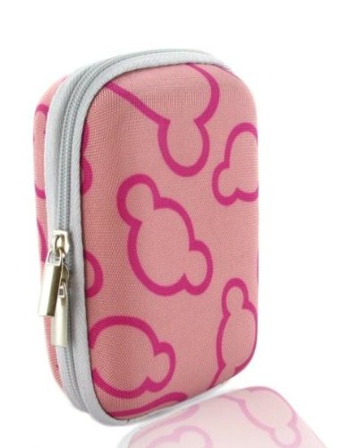 Pink Pattern Hard Shockproof Camera Case for Fujifilm FinePix L55 Digital Camera