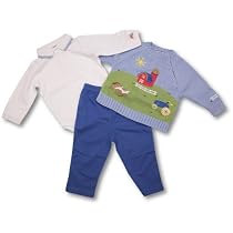 Hartstrings Baby Boys Three Piece Sweater Set ~ On The Farm SIZE 12 months