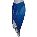 Turquoise Sheer Triangle Fringed Cover Up Wrap