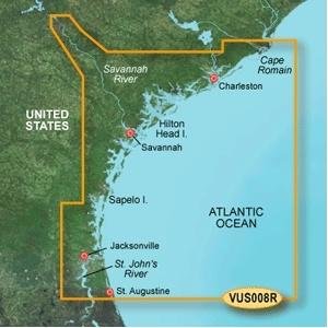 New-GARMIN VUS008R CHARLESTON TO JACKSONVILLE BLUECHART G2 - 30362