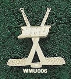 Western Michigan Univ Wmu Hockey Sticks Charm/Pendant -14K/10K, Stainless Steel or Gold Plated