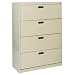 Sandusky 400 Series Putty Steel Lateral File Cabinet with Plastic Handle, 30" Width x 53-1/4" Height x 18" Depth, 4 Drawers