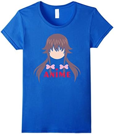 Women's Anime T Shirt I Love Heart Anime tees Medium Royal Blue