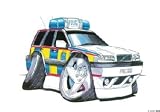 VOLVO V70 POLICE CAR KOOLART IMAGE CERAMIC MUG 1530