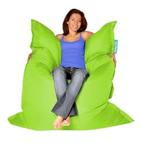 BAZAAR BAG � - Giant Beanbag LIME GREEN - Indoor & Outdoor Bean Bag - MASSIVE 180x140cm - GREAT for Garden