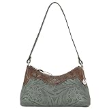 Leather Shoulder Handbag - Turquoise - Peek-A-Boo - American West.
