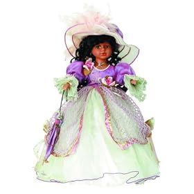 KARINA 18in Porcelain Black Victorian Doll by Duck House Dolls