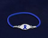 Dark Blue Ribbon Bracelet- Stretch Bracelet (Retail)