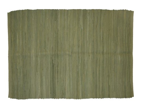 Park B.Smith Eco Delancey 20 Inch by 34 Inch Recycled Cotton Rug, Dark Sage