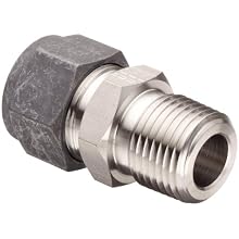 Parker CPI FBZ-SS Series 316 Stainless Steel Compression Tube Fitting, Adapter, Tube OD x NPT Male
