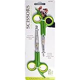 Pet Magasin Grooming Scissors Kits - (2 Pairs - 1 for Body and 1 for Face + Ear + Nose + Paw) - Sharp and Strong Stainless Steel Blade Dog Grooming Scissors with Round Tip Top for Dogs and Cats