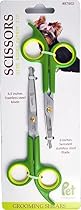 Pet Magasin Grooming Scissors Kits - (2 Pairs - 1 for Body and 1 for Face + Ear + Nose + Paw) - Sharp and Strong Stainless Steel Blade Dog Grooming Scissors with Round Tip Top for Dogs and Cats
