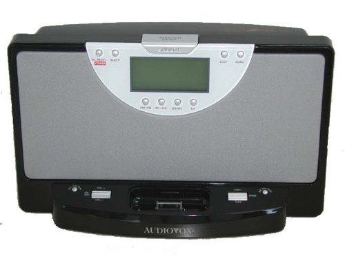 Audiovox CE609CR Thunder Clock Radio and Universal iPod and MP3 Player Docking Station