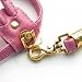 Luxury Ostrich Faux Leather No Choke Dog Harness & Leash Set - Pink (15~18)