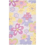Safavieh Kids Collection SFK314A Handmade Purple New Zealand Wool Area Rug, 5-Feet by 8-Feet