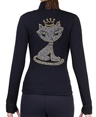 Ice Figure Skating Dress Practice Polar Fleece Jacket with Rhinestones JR11- Child Large Ice Figure Skating Dress Practice Polar Fleece Jacket with Rhinestones JR11- Child Large