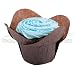 Hoffmaster 611114 Lotus Cup Cupcake Wrapper/Baking Cup, 2" Diameter x 2-3/4" Height, Large, Chocolate (10 packs of 250)