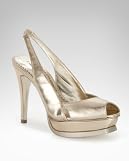 Zahara Leather Slingback Platform Sandal