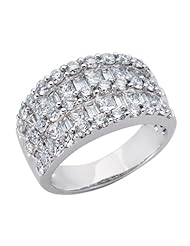 14K White Gold 2.81cttw Round Diamond Fashion Ring