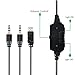 Headset,Ailihen K6 Gamer Gaming Headsets with Microphone for PC Laptop Computer, 3.5mm USB 2.0 Over Ear Headphones Headsets with In-Line Volume Control LED Light 6.5 ft Long Cable(Black/Blue)